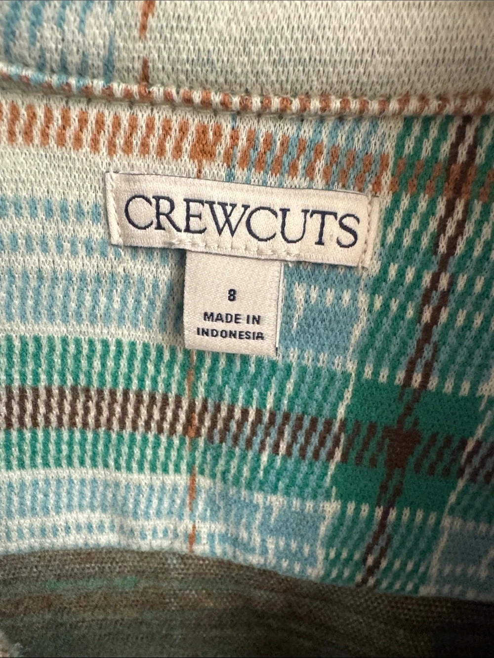 Crewcuts plaid button